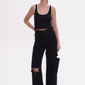 Emma wide leg – black