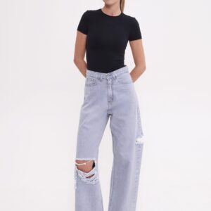 Emma Wide Leg Platinum Grey