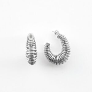 Whirl earrings silver