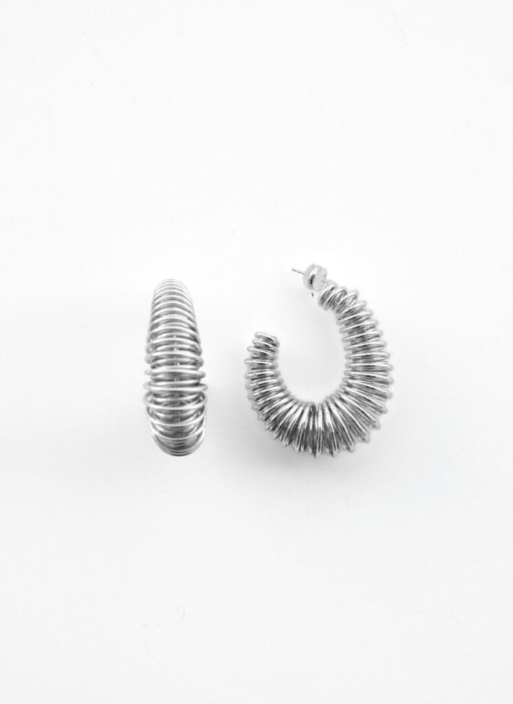 Whirl earrings silver