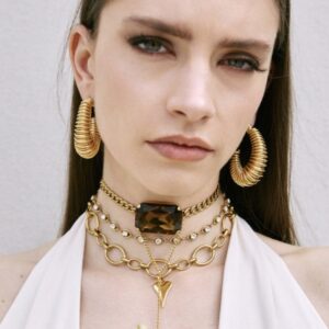 Whirl earrings gold