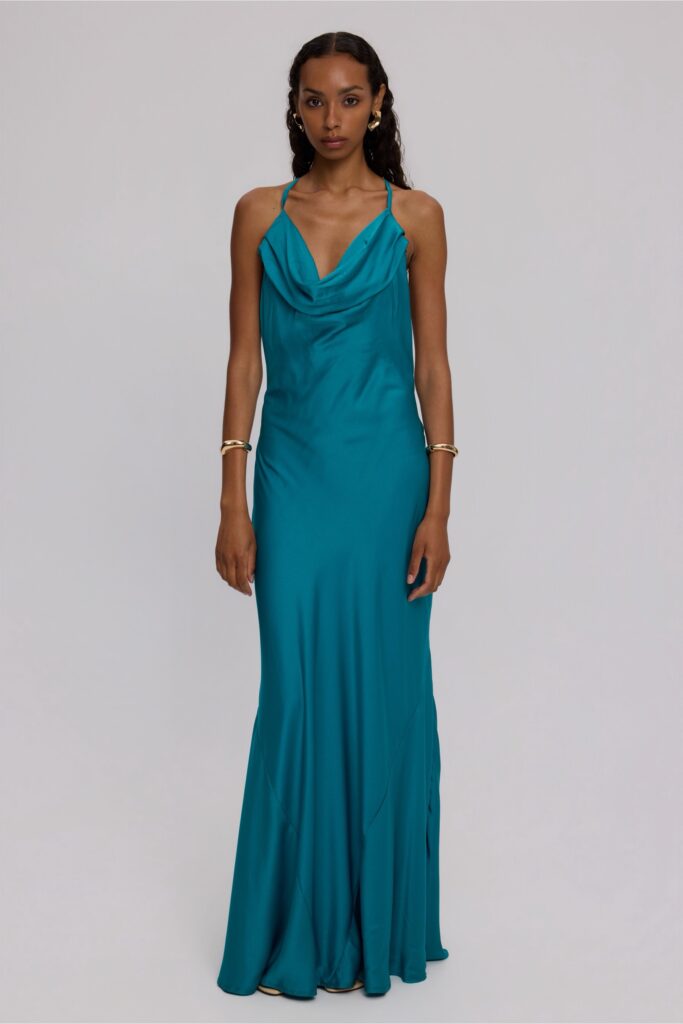 Effie dress petrol